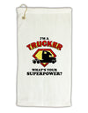 Trucker - Superpower Micro Terry Gromet Golf Towel 16 x 25 inch-Golf Towel-TooLoud-White-Davson Sales