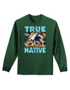 True Native American Adult Long Sleeve Dark T-Shirt-TooLoud-Dark-Green-Small-Davson Sales