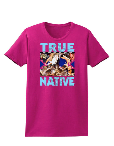 True Native American Womens Dark T-Shirt-TooLoud-Hot-Pink-Small-Davson Sales