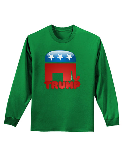 Trump Bubble Symbol Adult Long Sleeve Dark T-Shirt-TooLoud-Kelly-Green-Small-Davson Sales