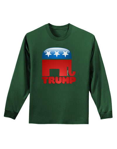 Trump Bubble Symbol Adult Long Sleeve Dark T-Shirt-TooLoud-Dark-Green-Small-Davson Sales