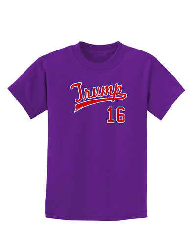 Trump Jersey 16 Childrens Dark T-Shirt-Childrens T-Shirt-TooLoud-Purple-X-Small-Davson Sales