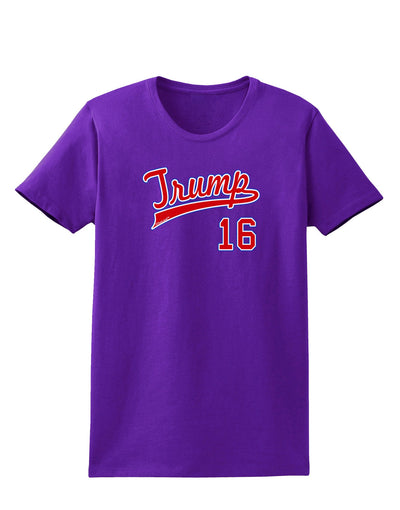 Trump Jersey 16 Womens Dark T-Shirt-TooLoud-Purple-X-Small-Davson Sales