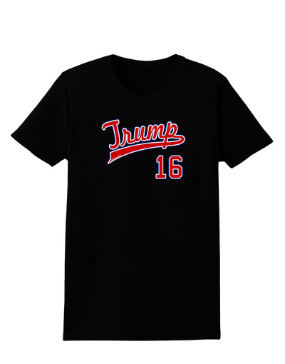 Trump Jersey 16 Womens Dark T-Shirt-TooLoud-Black-X-Small-Davson Sales