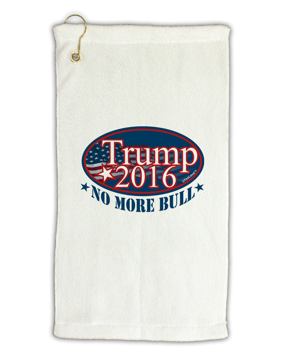 Trump No More Bull Micro Terry Gromet Golf Towel 16 x 25 inch-Golf Towel-TooLoud-White-Davson Sales