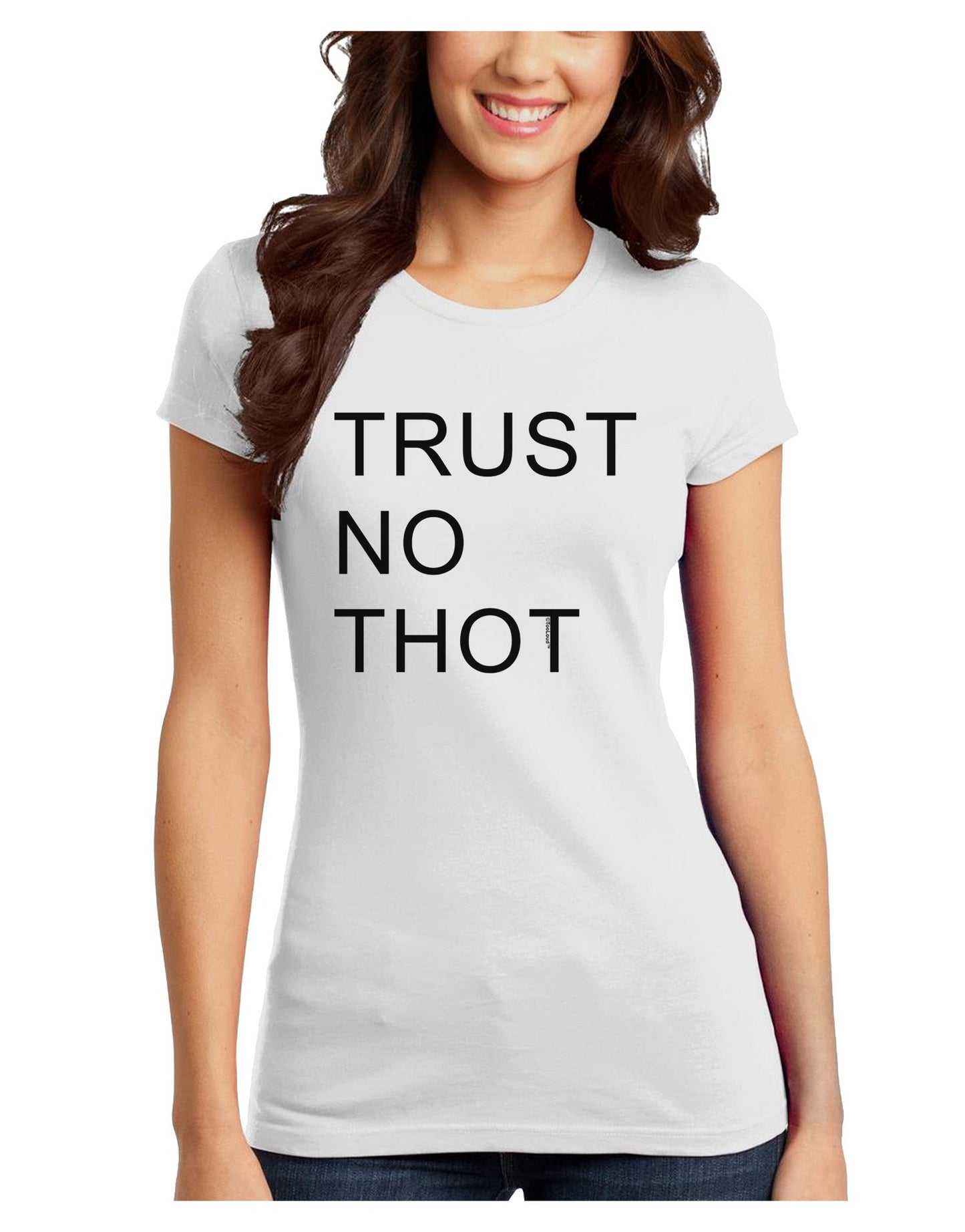 Trust No Thot Juniors T-Shirt-Womens Juniors T-Shirt-TooLoud-White-Juniors Fitted X-Small-Davson Sales