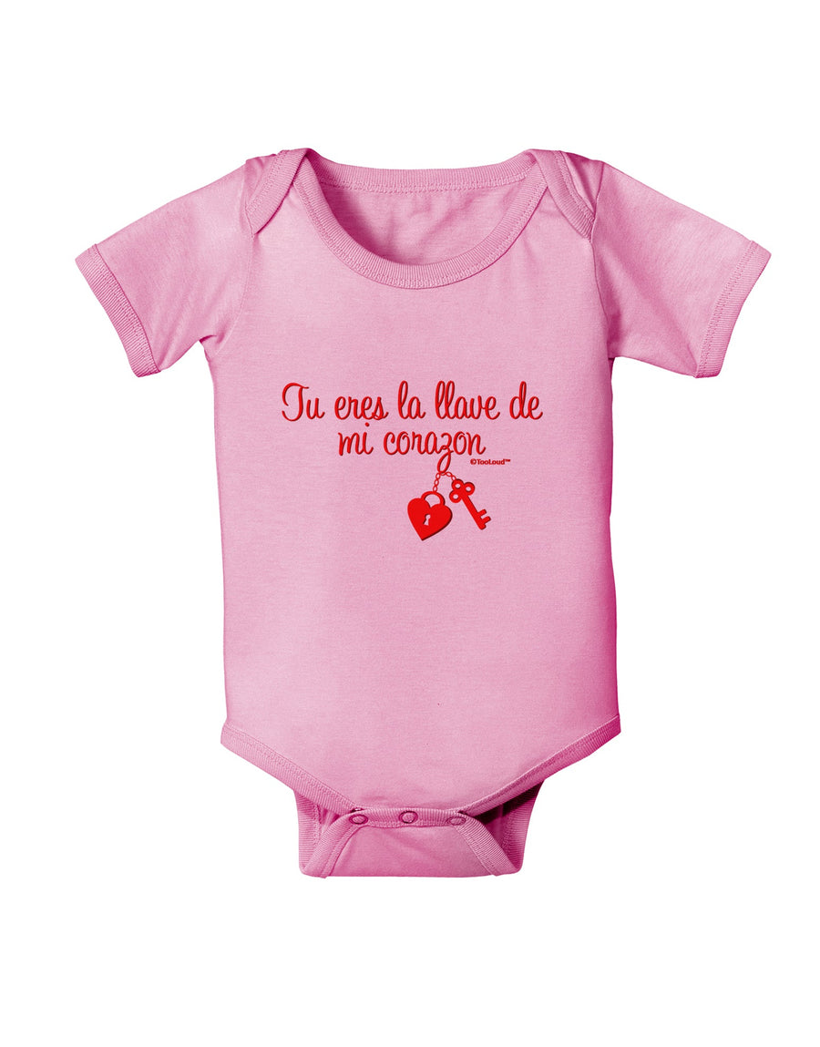 Tu Eres La Llave De Mi Corazon Baby Romper Bodysuit by TooLoud-Baby Romper-TooLoud-White-06-Months-Davson Sales