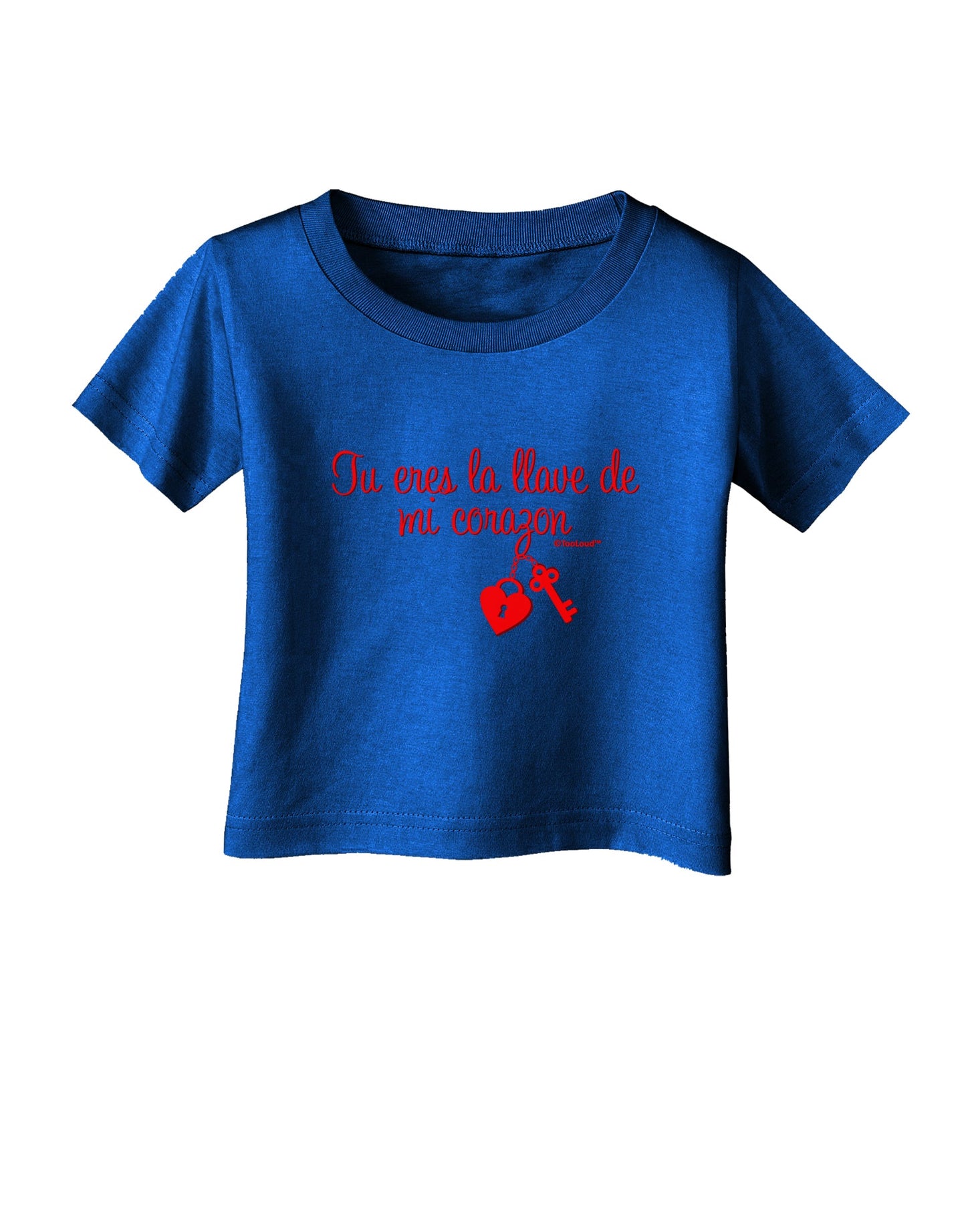 Tu Eres La Llave De Mi Corazon Infant T-Shirt Dark by TooLoud-Infant T-Shirt-TooLoud-Royal-Blue-06-Months-Davson Sales