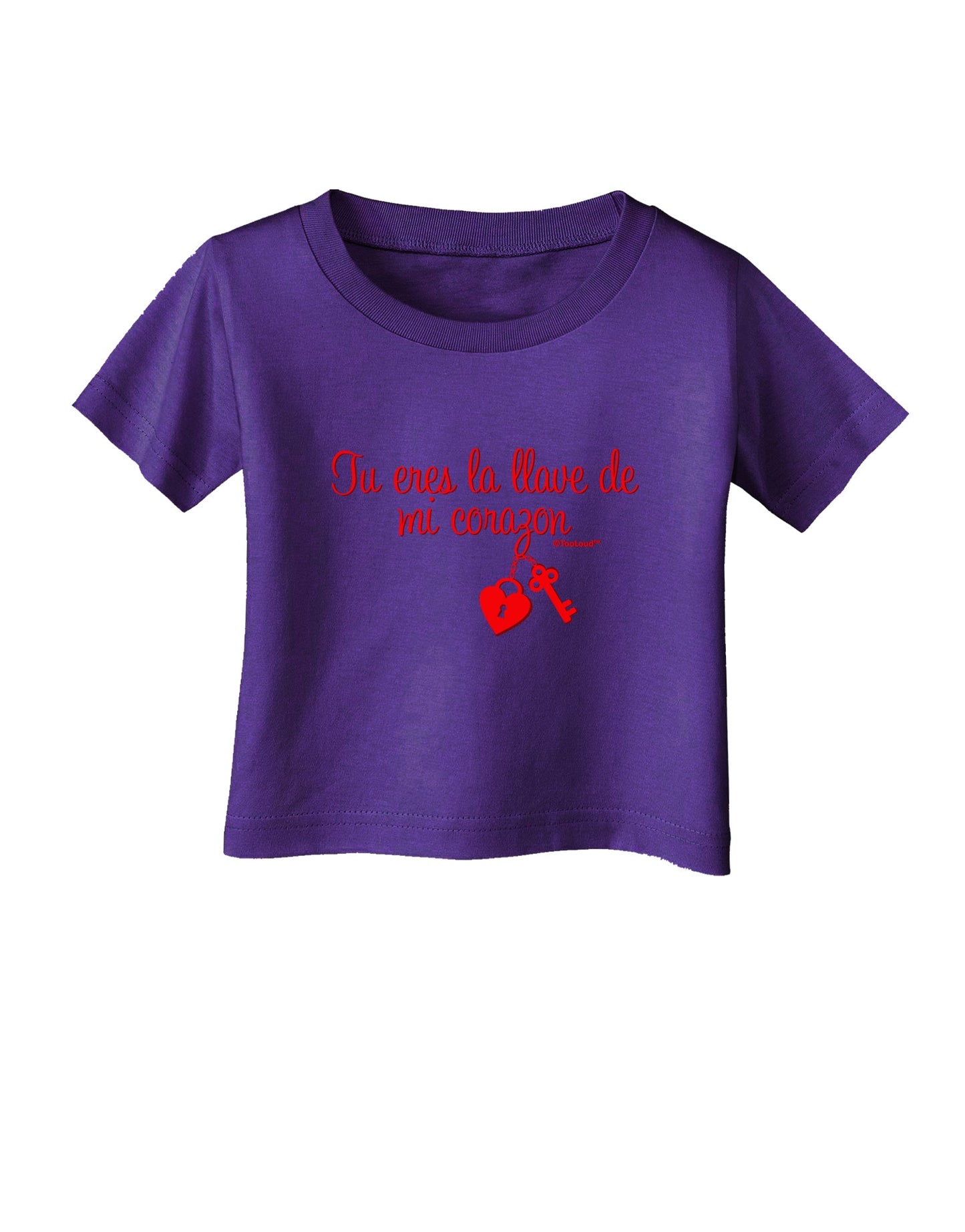 Tu Eres La Llave De Mi Corazon Infant T-Shirt Dark by TooLoud-Infant T-Shirt-TooLoud-Purple-06-Months-Davson Sales