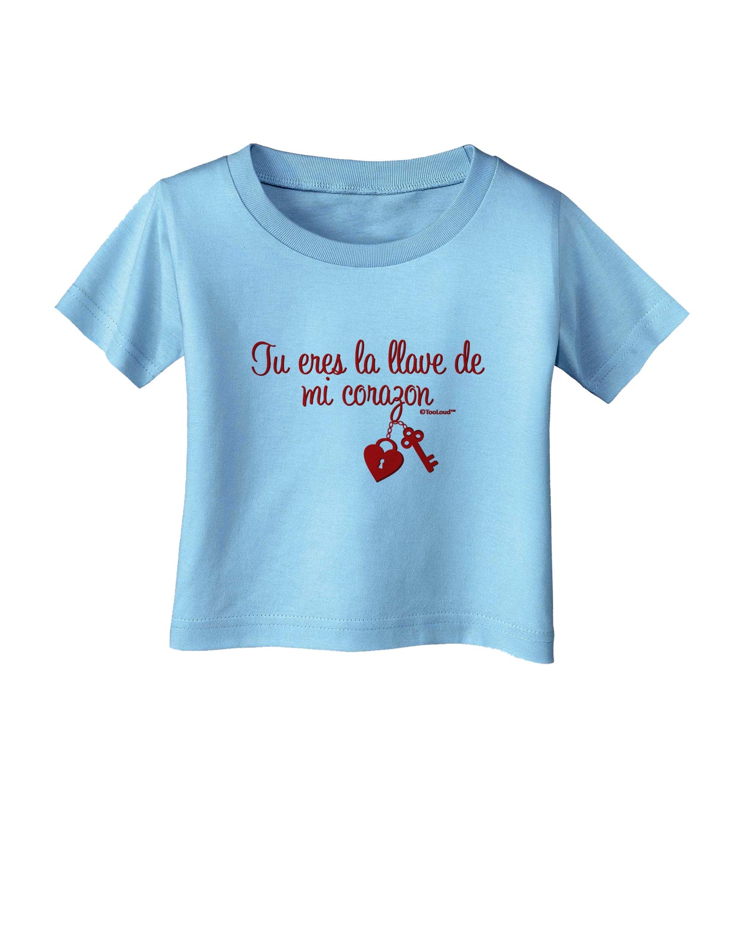 Tu Eres La Llave De Mi Corazon Infant T-Shirt by TooLoud-Infant T-Shirt-TooLoud-Aquatic-Blue-06-Months-Davson Sales