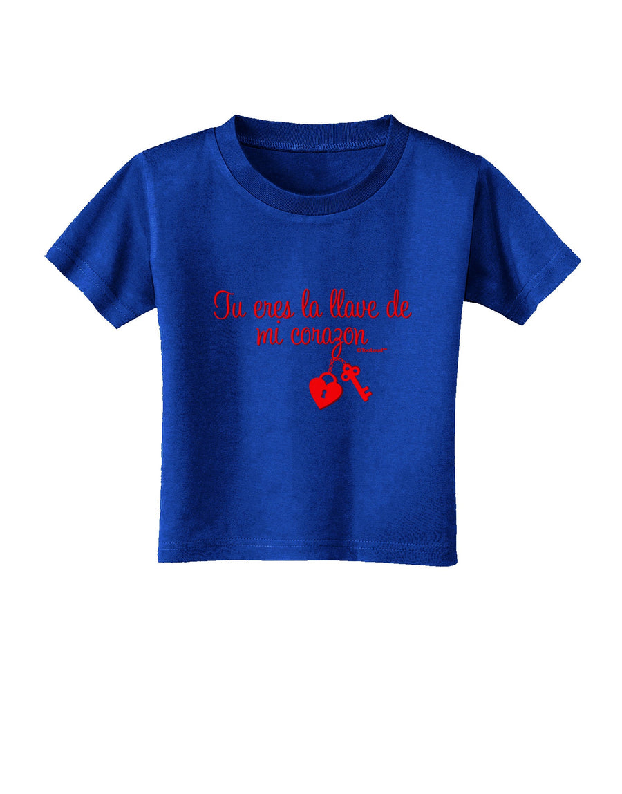 Tu Eres La Llave De Mi Corazon Toddler T-Shirt Dark by TooLoud-Toddler T-Shirt-TooLoud-Black-2T-Davson Sales