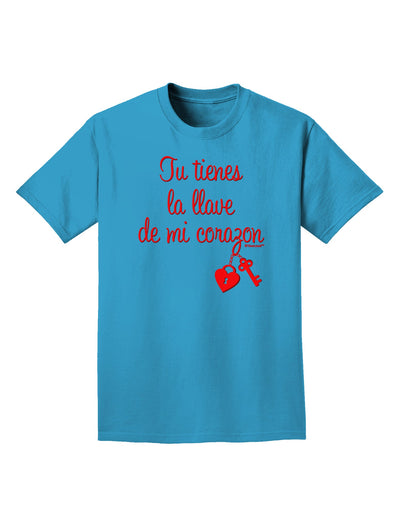 Tu Tienes La Llave De Mi Corazon Adult Dark T-Shirt by TooLoud-Mens T-Shirt-TooLoud-Turquoise-Small-Davson Sales