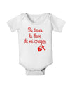 Tu Tienes La Llave De Mi Corazon Baby Romper Bodysuit by TooLoud-Baby Romper-TooLoud-White-06-Months-Davson Sales