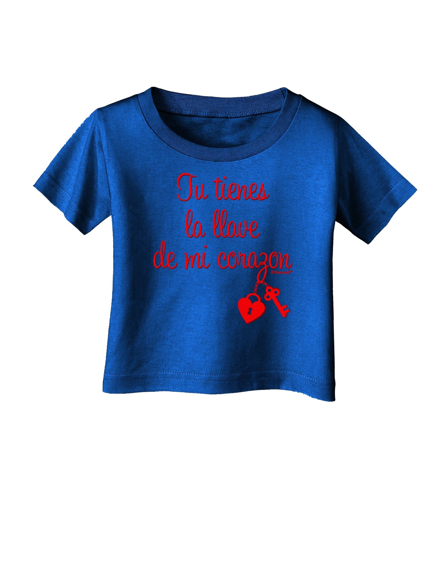 Tu Tienes La Llave De Mi Corazon Infant T-Shirt Dark by TooLoud-Infant T-Shirt-TooLoud-Royal-Blue-06-Months-Davson Sales