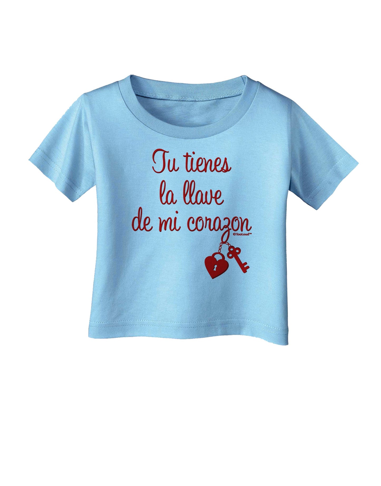 Tu Tienes La Llave De Mi Corazon Infant T-Shirt by TooLoud-Infant T-Shirt-TooLoud-Aquatic-Blue-06-Months-Davson Sales
