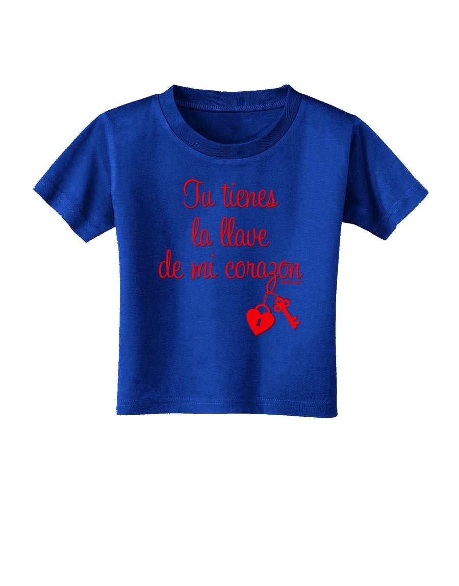 Tu Tienes La Llave De Mi Corazon Toddler T-Shirt Dark by TooLoud-Toddler T-Shirt-TooLoud-Black-2T-Davson Sales