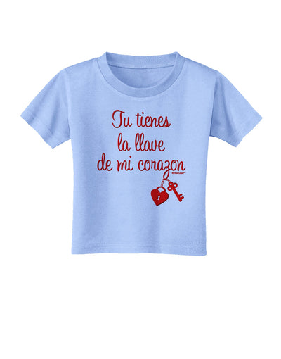 Tu Tienes La Llave De Mi Corazon Toddler T-Shirt by TooLoud-Toddler T-Shirt-TooLoud-Aquatic-Blue-2T-Davson Sales