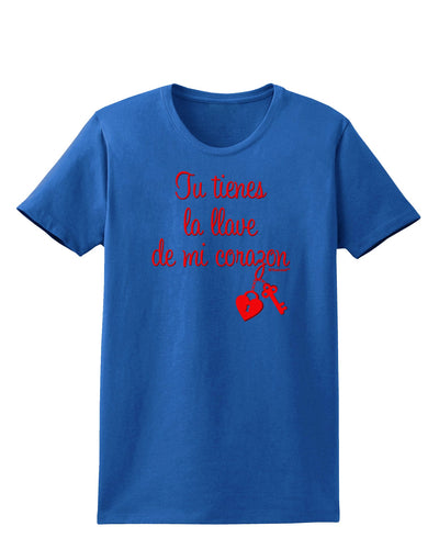 Tu Tienes La Llave De Mi Corazon Womens Dark T-Shirt by TooLoud-Womens T-Shirt-TooLoud-Royal-Blue-X-Small-Davson Sales