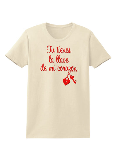 Tu Tienes La Llave De Mi Corazon Womens T-Shirt by TooLoud-Womens T-Shirt-TooLoud-Natural-X-Small-Davson Sales