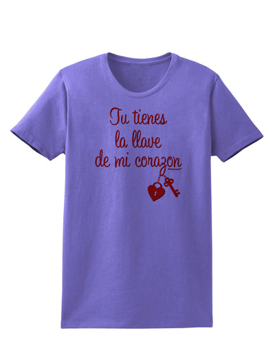 Tu Tienes La Llave De Mi Corazon Womens T-Shirt by TooLoud-Womens T-Shirt-TooLoud-Violet-X-Small-Davson Sales