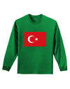 Turkey Flag Adult Long Sleeve Dark T-Shirt by TooLoud-TooLoud-Kelly-Green-Small-Davson Sales