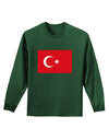 Turkey Flag Adult Long Sleeve Dark T-Shirt by TooLoud-TooLoud-Dark-Green-Small-Davson Sales