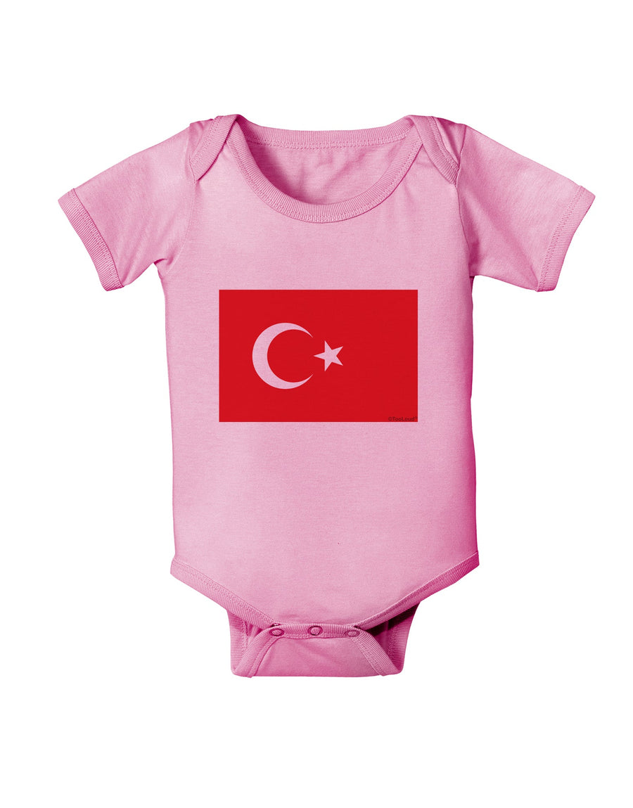 Turkey Flag Baby Romper Bodysuit by TooLoud-Baby Romper-TooLoud-White-06-Months-Davson Sales
