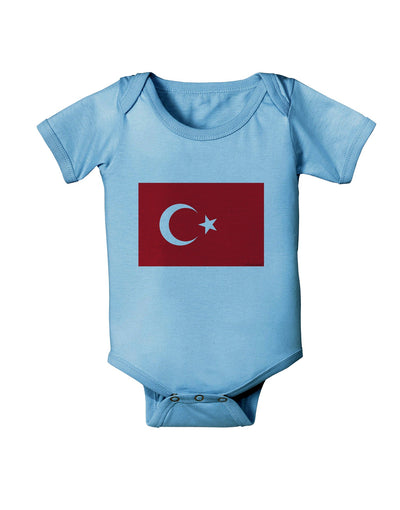 Turkey Flag Baby Romper Bodysuit by TooLoud-Baby Romper-TooLoud-LightBlue-06-Months-Davson Sales