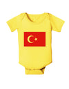 Turkey Flag Baby Romper Bodysuit by TooLoud-Baby Romper-TooLoud-Yellow-06-Months-Davson Sales