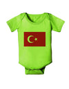 Turkey Flag Baby Romper Bodysuit by TooLoud-Baby Romper-TooLoud-Lime-06-Months-Davson Sales