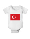 Turkey Flag Baby Romper Bodysuit by TooLoud-Baby Romper-TooLoud-White-06-Months-Davson Sales