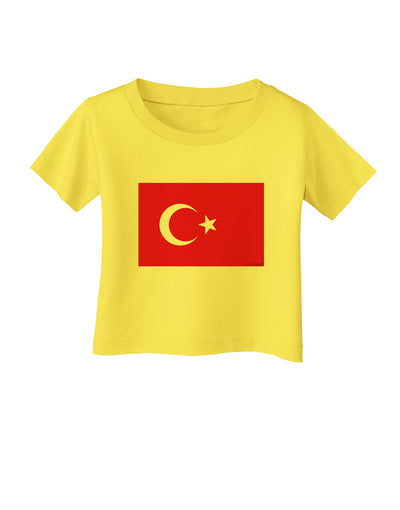 Turkey Flag Infant T-Shirt by TooLoud-Infant T-Shirt-TooLoud-Yellow-06-Months-Davson Sales