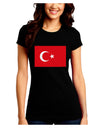 Turkey Flag Juniors Petite Crew Dark T-Shirt by TooLoud-T-Shirts Juniors Tops-TooLoud-Black-Juniors Fitted Small-Davson Sales