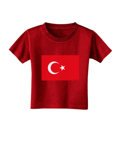 Turkey Flag Toddler T-Shirt Dark by TooLoud-Toddler T-Shirt-TooLoud-Red-2T-Davson Sales