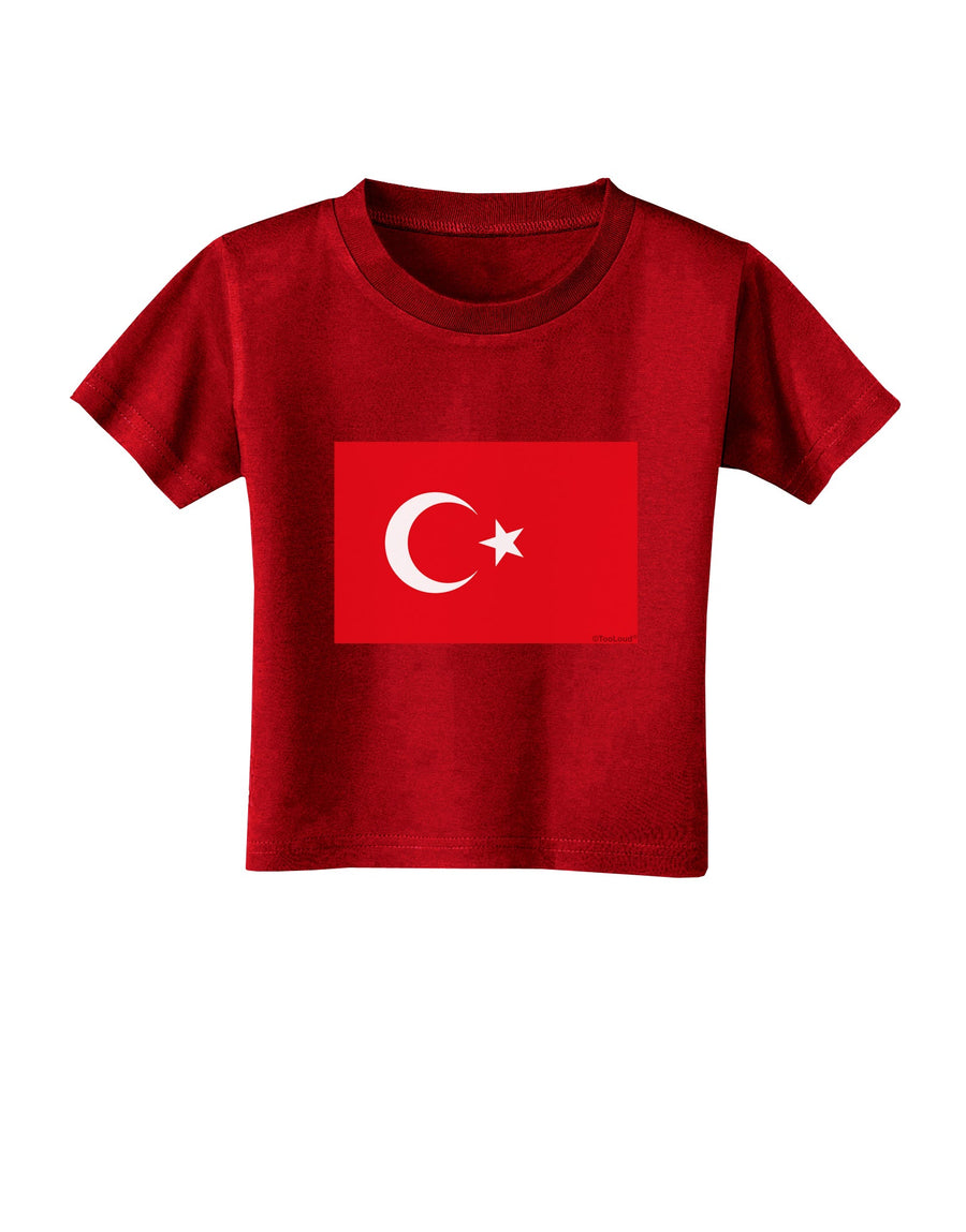 Turkey Flag Toddler T-Shirt Dark by TooLoud-Toddler T-Shirt-TooLoud-Black-2T-Davson Sales