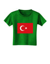 Turkey Flag Toddler T-Shirt Dark by TooLoud-Toddler T-Shirt-TooLoud-Clover-Green-2T-Davson Sales