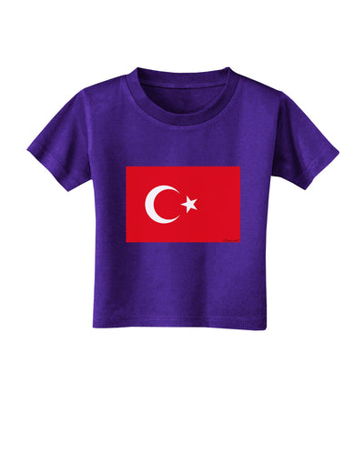 Turkey Flag Toddler T-Shirt Dark by TooLoud-Toddler T-Shirt-TooLoud-Purple-2T-Davson Sales