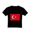 Turkey Flag Toddler T-Shirt Dark by TooLoud-Toddler T-Shirt-TooLoud-Black-2T-Davson Sales