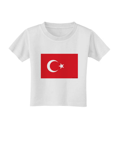 Turkey Flag Toddler T-Shirt by TooLoud-Toddler T-Shirt-TooLoud-White-2T-Davson Sales