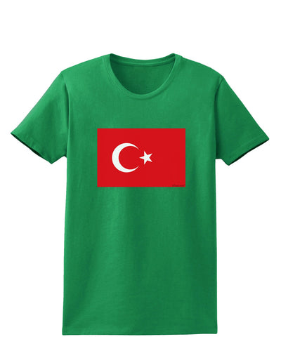 Turkey Flag Womens Dark T-Shirt by TooLoud-Womens T-Shirt-TooLoud-Kelly-Green-X-Small-Davson Sales