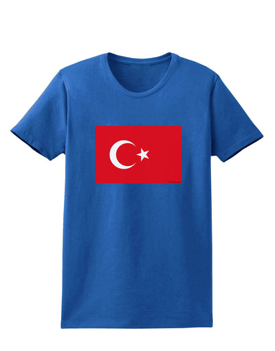 Turkey Flag Womens Dark T-Shirt by TooLoud-Womens T-Shirt-TooLoud-Royal-Blue-X-Small-Davson Sales