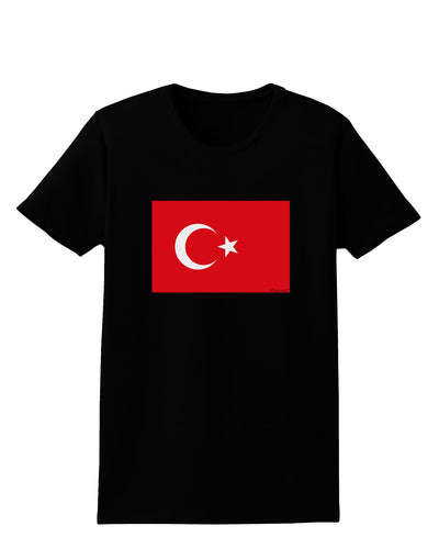 Turkey Flag Womens Dark T-Shirt by TooLoud-Womens T-Shirt-TooLoud-Black-X-Small-Davson Sales