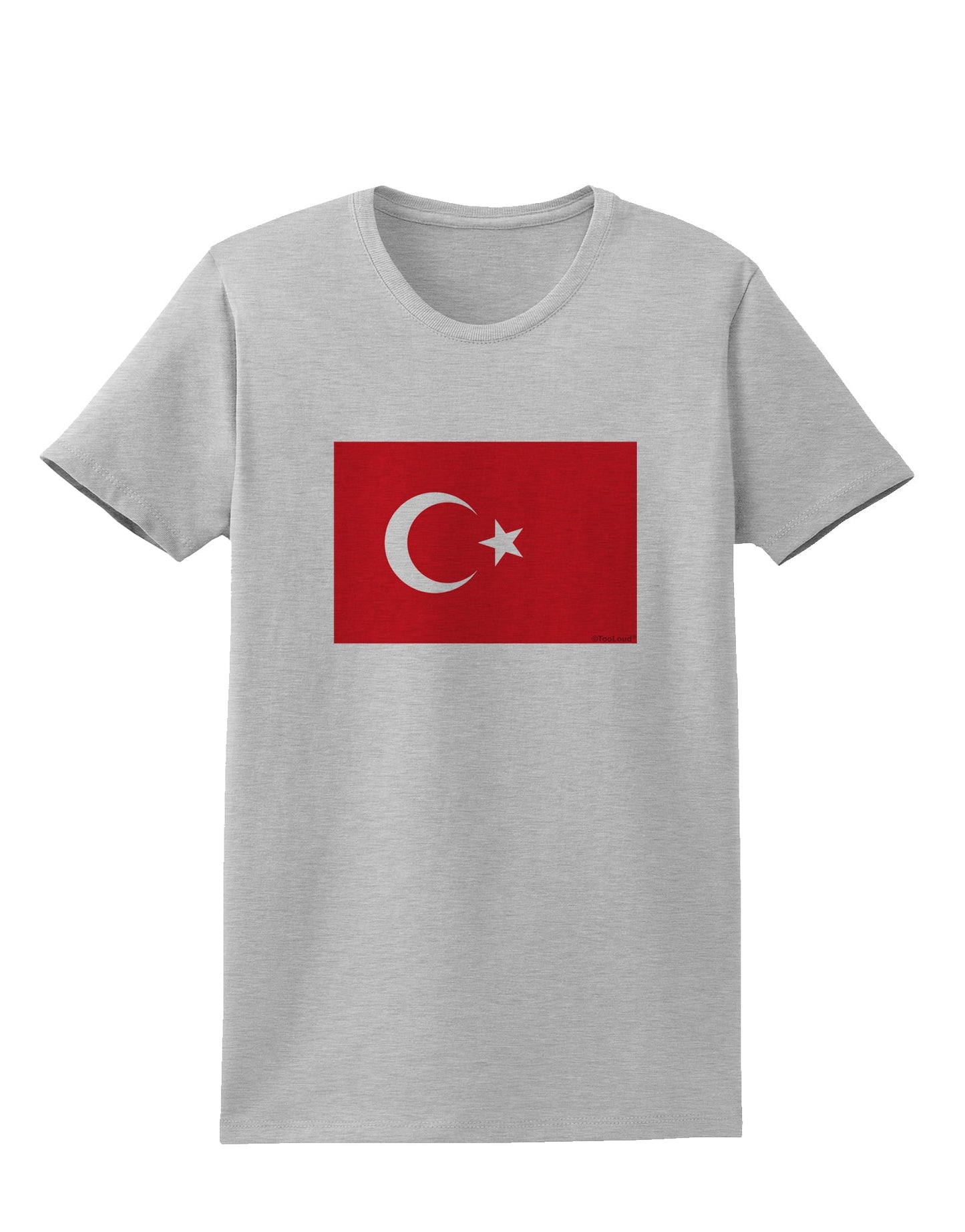 Turkey Flag Womens T-Shirt by TooLoud-Womens T-Shirt-TooLoud-AshGray-X-Small-Davson Sales