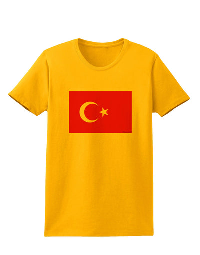 Turkey Flag Womens T-Shirt by TooLoud-Womens T-Shirt-TooLoud-Gold-X-Small-Davson Sales