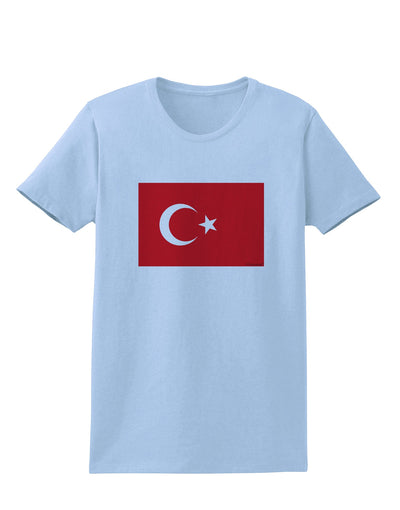 Turkey Flag Womens T-Shirt by TooLoud-Womens T-Shirt-TooLoud-Light-Blue-X-Small-Davson Sales