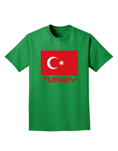 Turkey Flag with Text Adult Dark T-Shirt by TooLoud-Mens T-Shirt-TooLoud-Kelly-Green-Small-Davson Sales