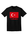 Turkey Flag with Text Adult Dark T-Shirt by TooLoud-Mens T-Shirt-TooLoud-Black-Small-Davson Sales