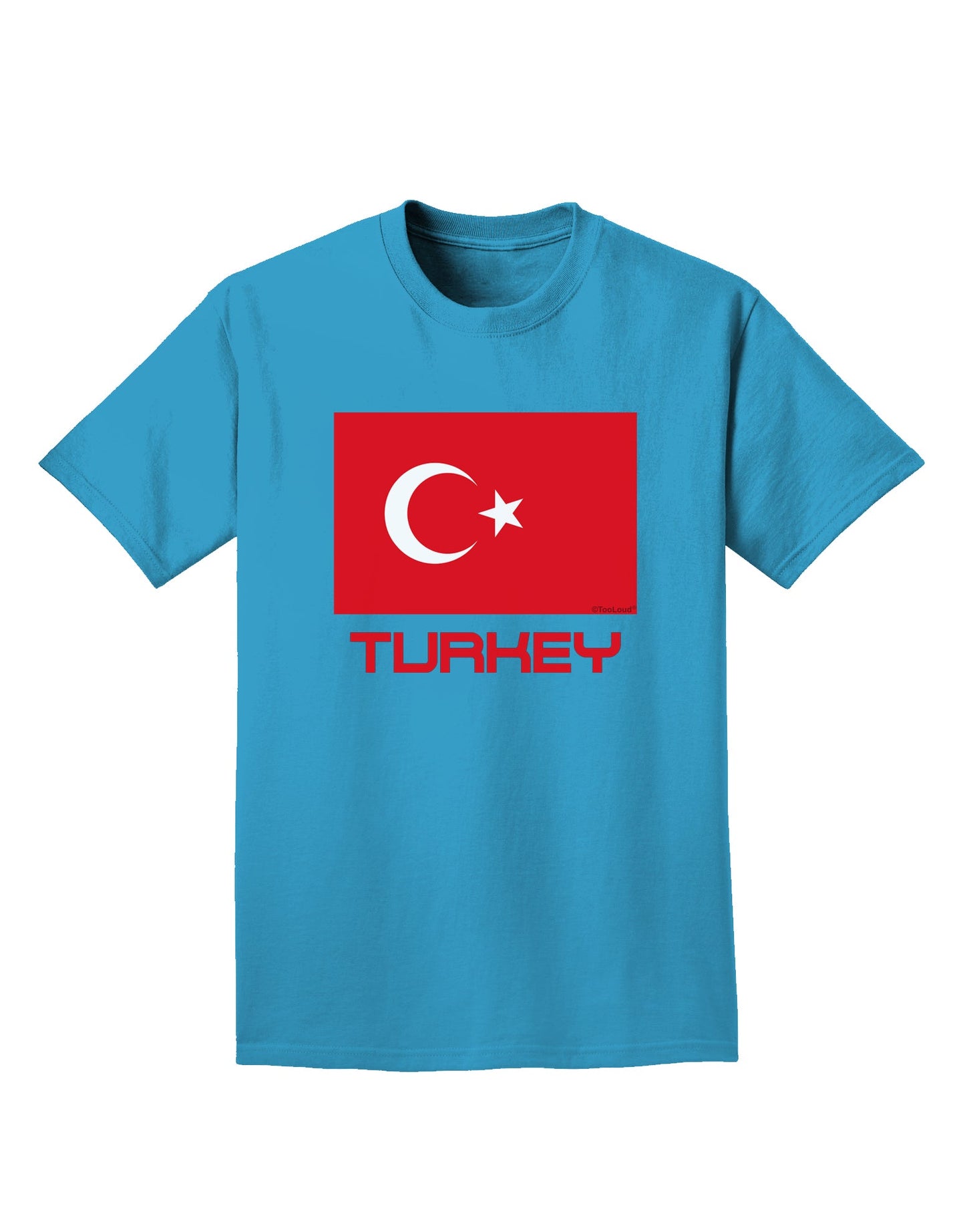 Turkey Flag with Text Adult Dark T-Shirt by TooLoud-Mens T-Shirt-TooLoud-Turquoise-Small-Davson Sales