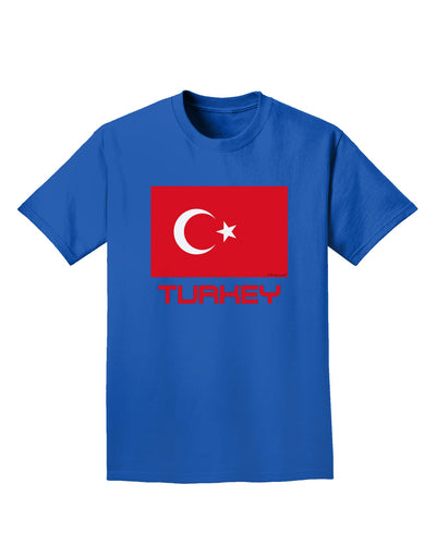 Turkey Flag with Text Adult Dark T-Shirt by TooLoud-Mens T-Shirt-TooLoud-Royal-Blue-Small-Davson Sales