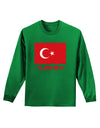 Turkey Flag with Text Adult Long Sleeve Dark T-Shirt by TooLoud-TooLoud-Kelly-Green-Small-Davson Sales